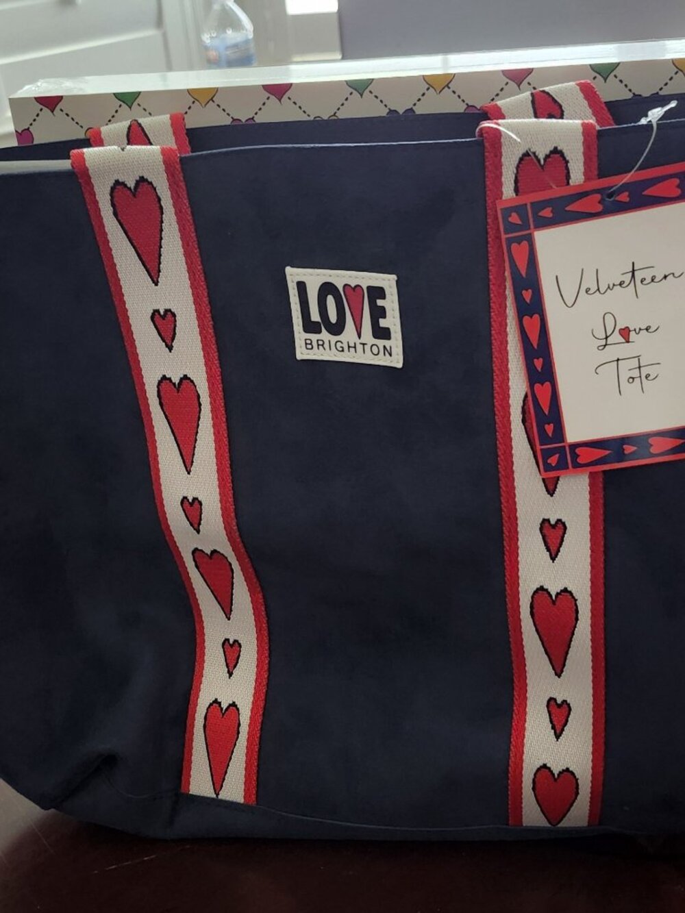 BRIGHTON VELVETEEN LOVE TOTE BNWT!